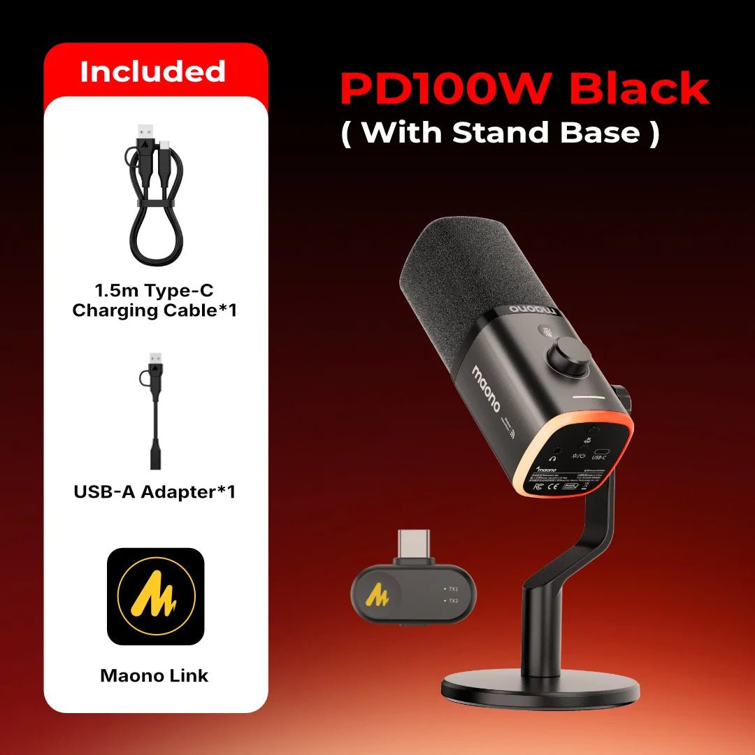 MAONO PD100W Wireless Microphone - ZYVEXO