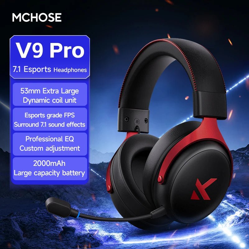 MCHOSE V9 PRO Wireless Gaming Headset - ZYVEXO