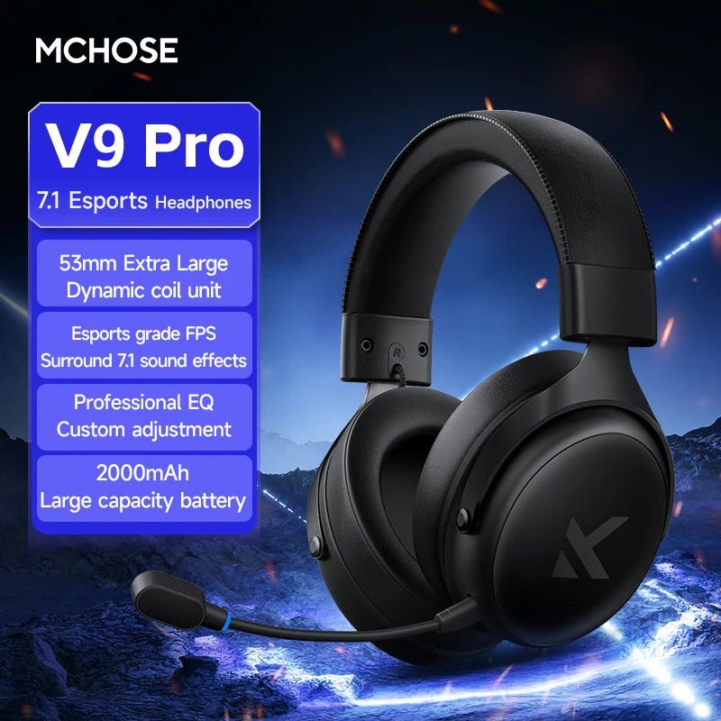 MCHOSE V9 PRO Wireless Gaming Headset - ZYVEXO