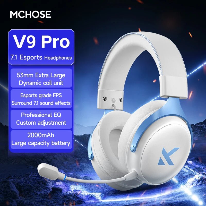 MCHOSE V9 PRO Wireless Gaming Headset - ZYVEXO