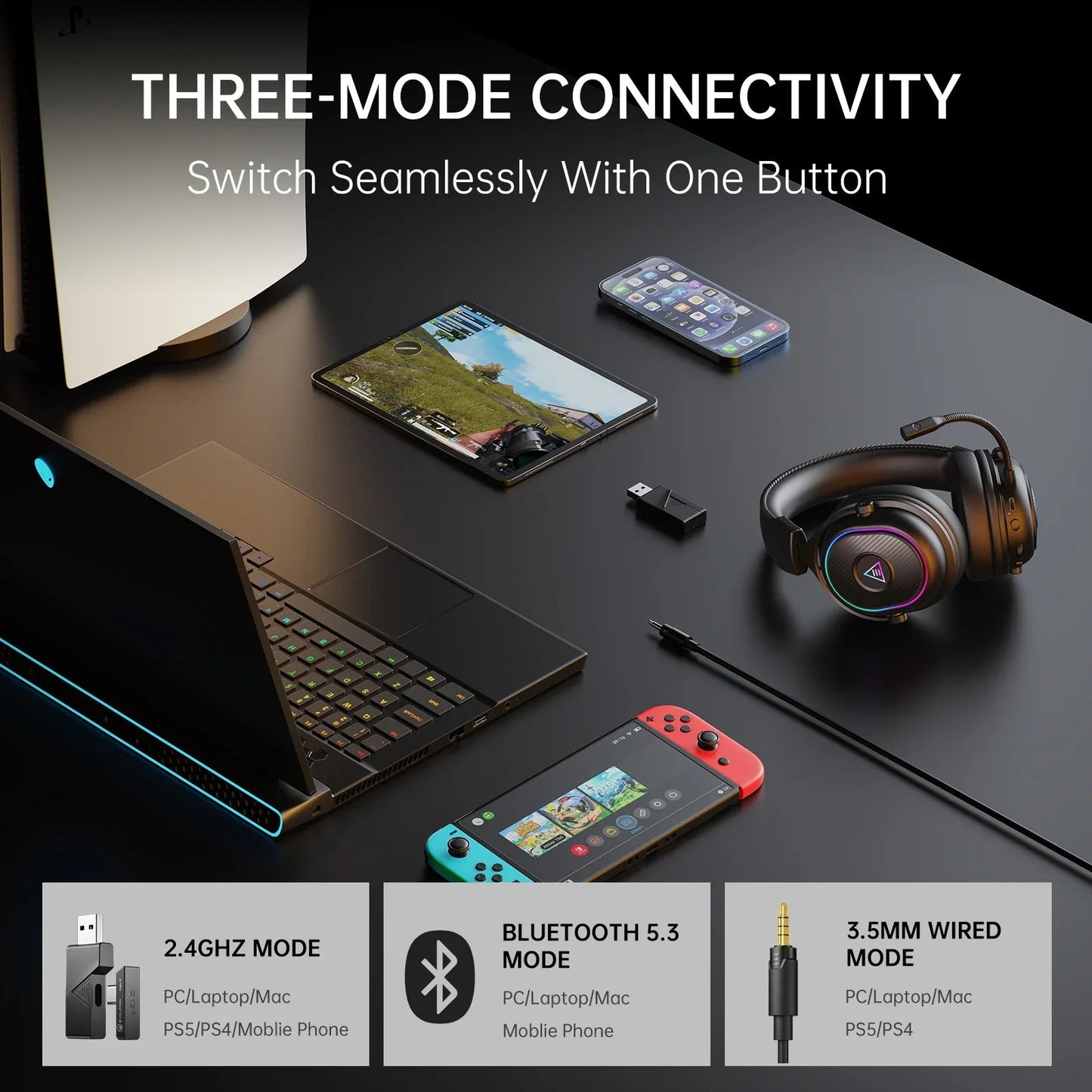 Oneodio gaming headphones - ZYVEXO
