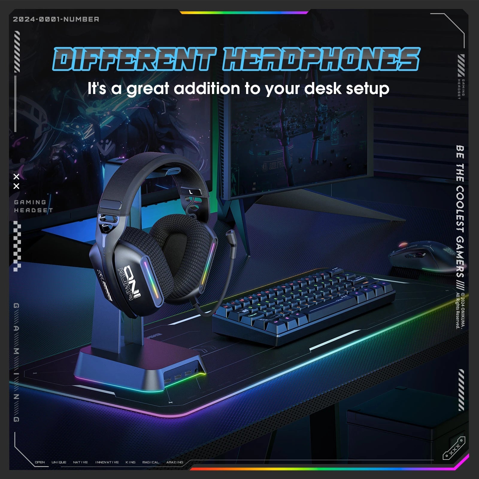 ONIKUMA GT808 Wireless Gaming Headset - ZYVEXO