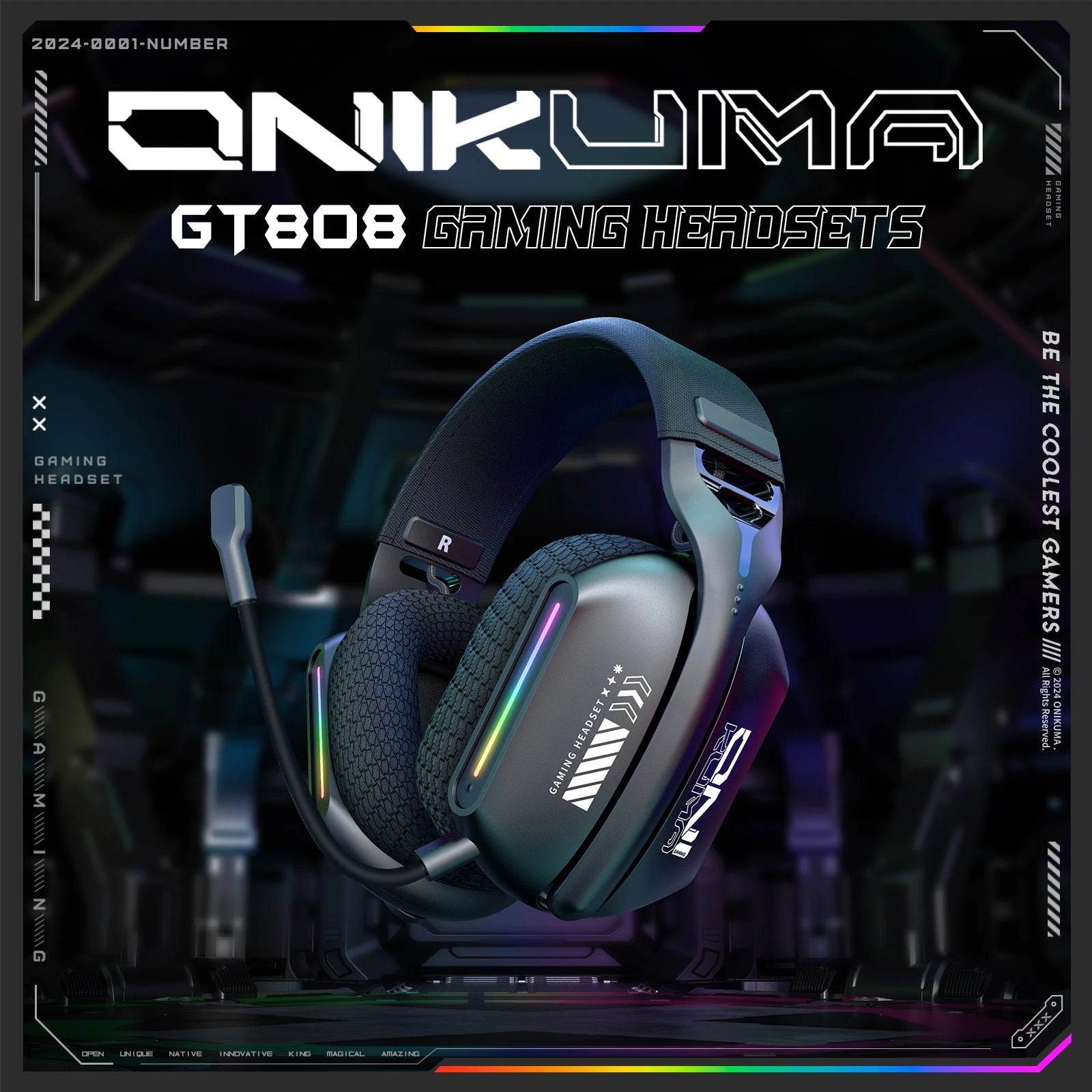 ONIKUMA GT808 Wireless Gaming Headset - ZYVEXO