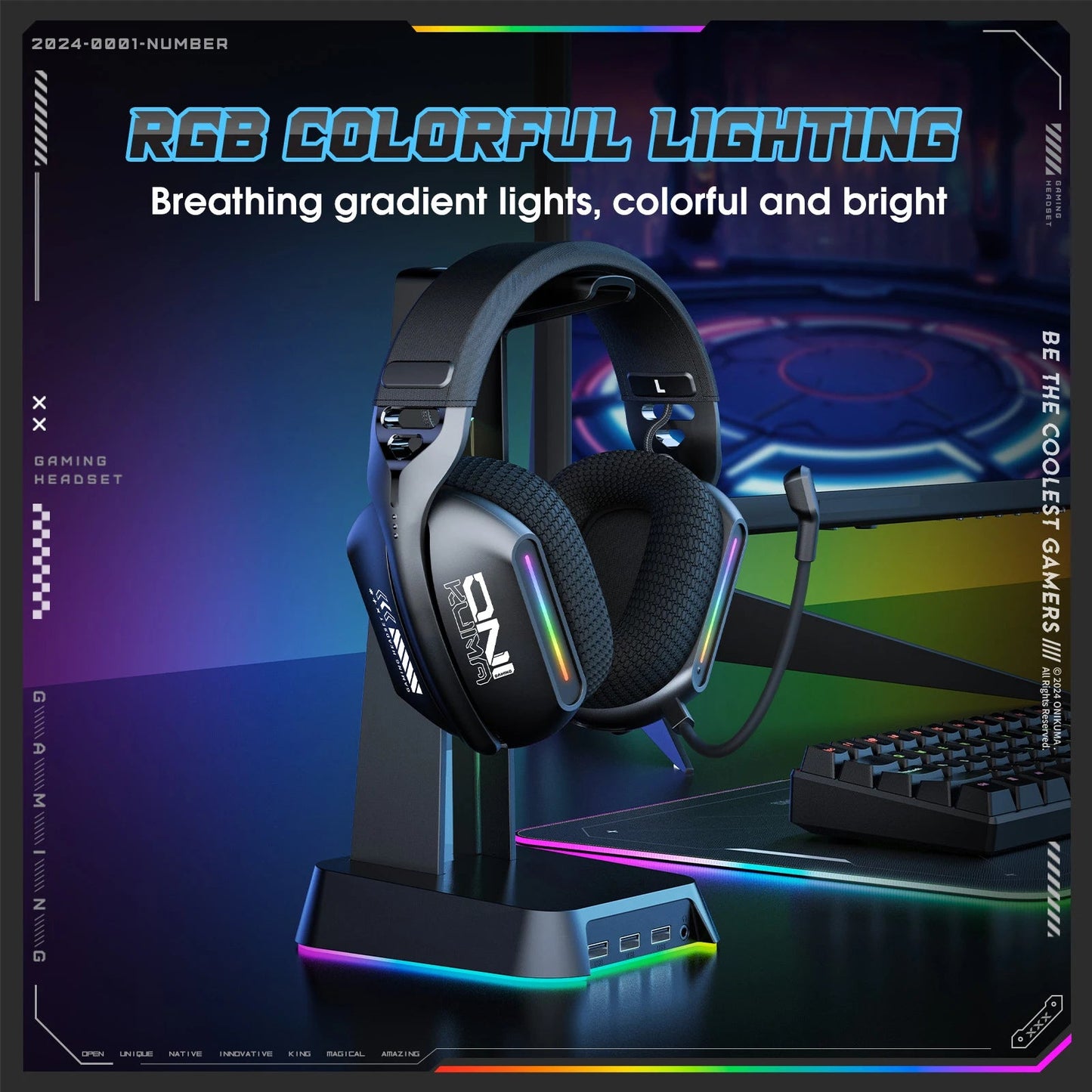 ONIKUMA GT808 Wireless Gaming Headset - ZYVEXO