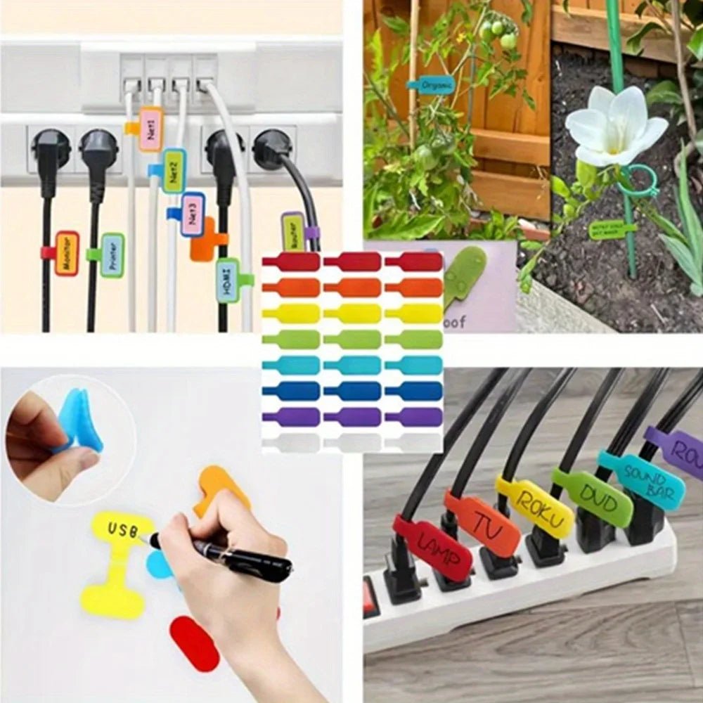 Reusable Waterproof Cable Labels Color-Coded Organizer Straps - ZYVEXO