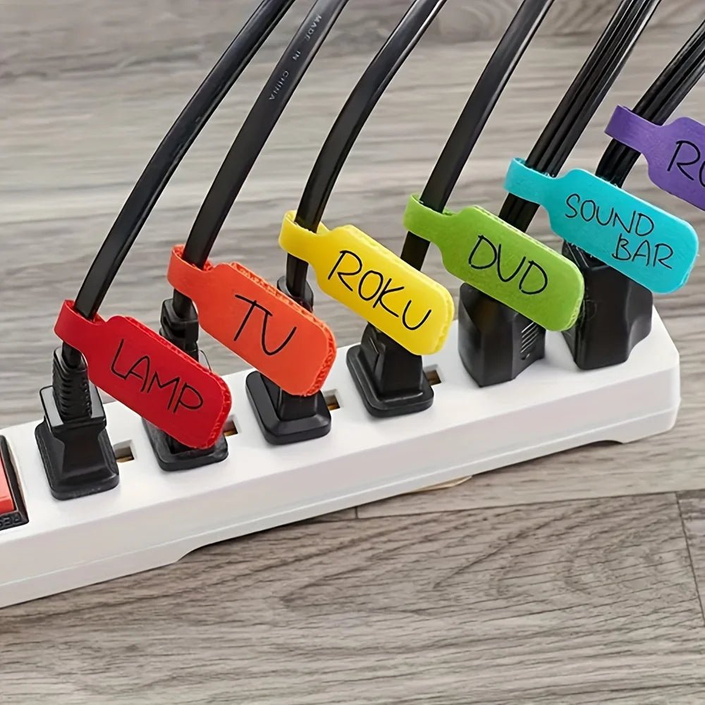Reusable Waterproof Cable Labels Color-Coded Organizer Straps - ZYVEXO