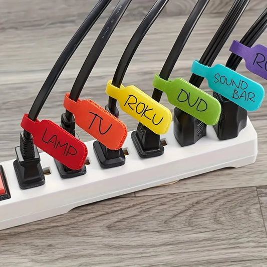 Reusable Waterproof Cable Labels Color-Coded Organizer Straps - ZYVEXO