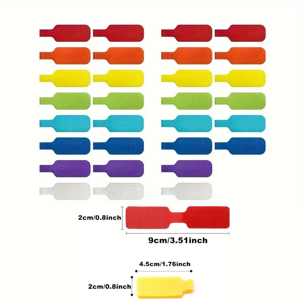 Reusable Waterproof Cable Labels Color-Coded Organizer Straps - ZYVEXO