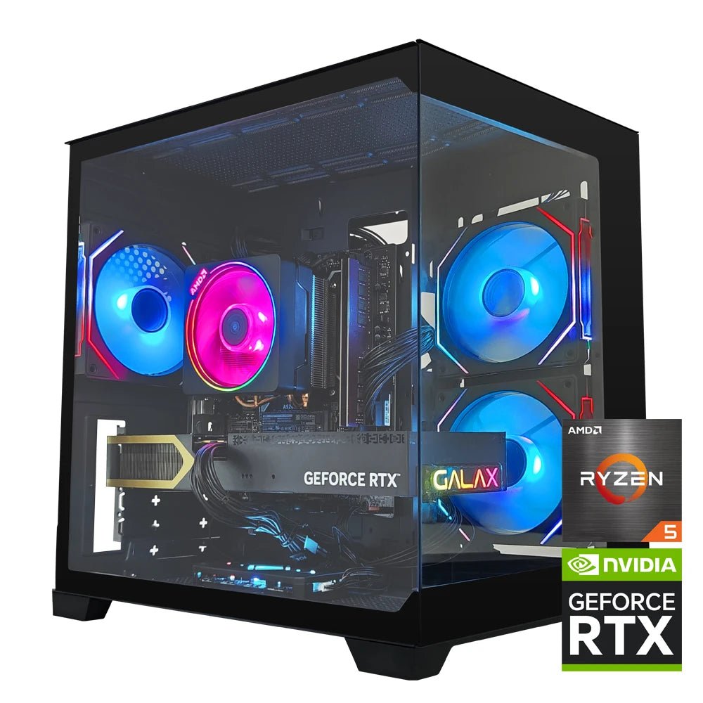 RSION Gaming PC AMD R5 5600 CPU RTX5060 32G RAM 1TB SSD - ZYVEXO
