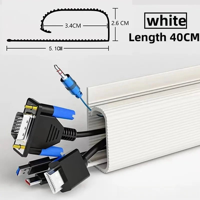 Self adhesive Under Desk Cable Management - ZYVEXO