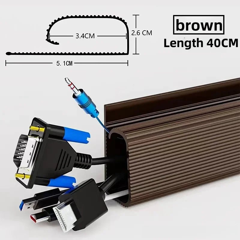 Self adhesive Under Desk Cable Management - ZYVEXO