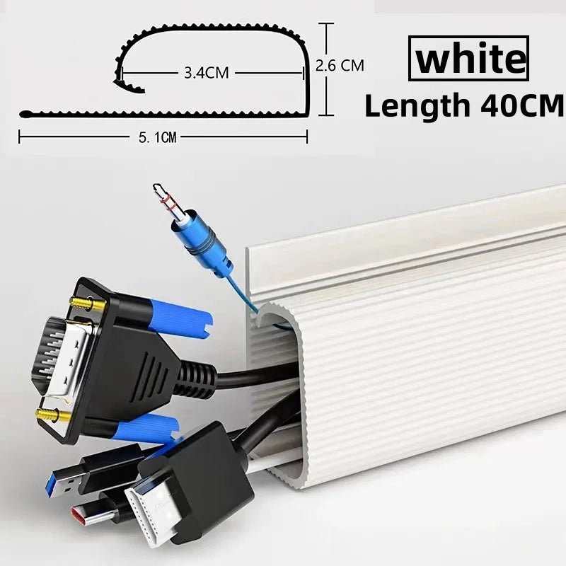 Self adhesive Under Desk Cable Management - ZYVEXO