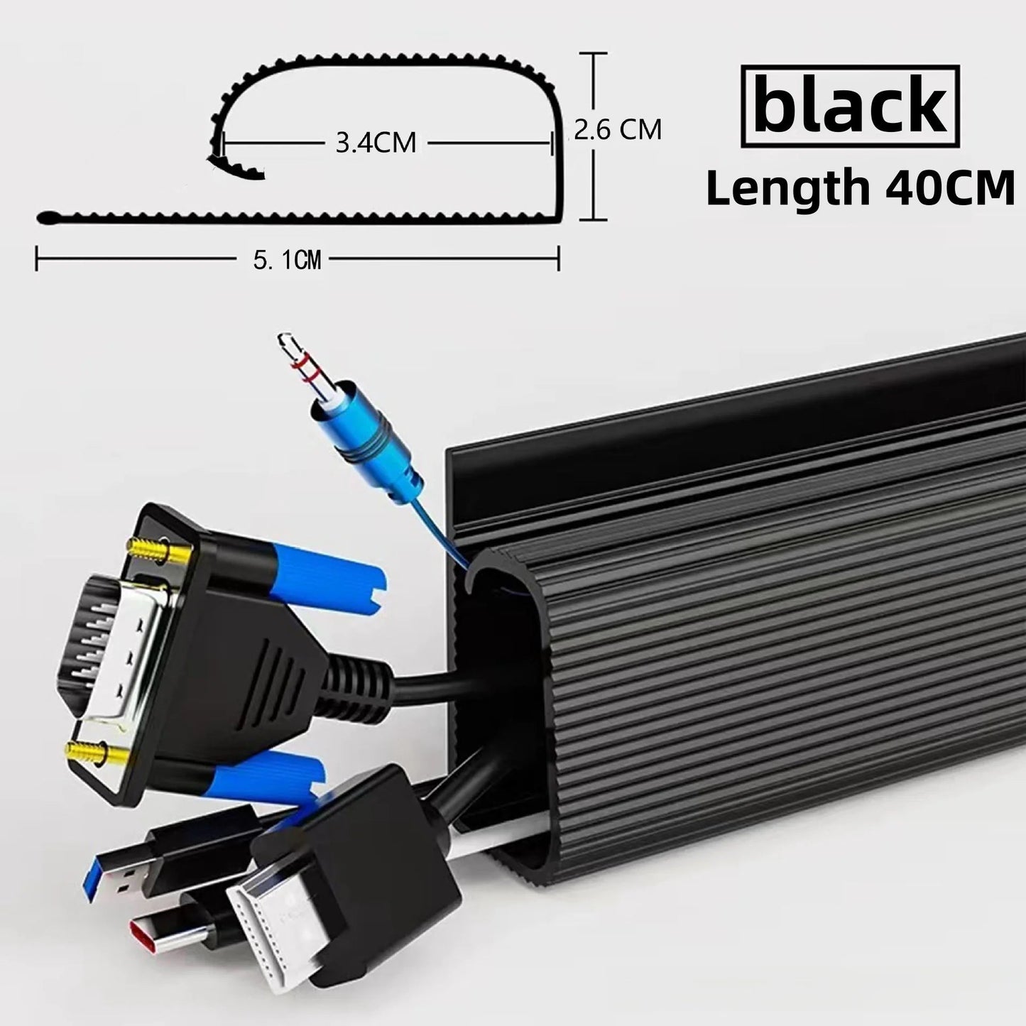 Self adhesive Under Desk Cable Management - ZYVEXO