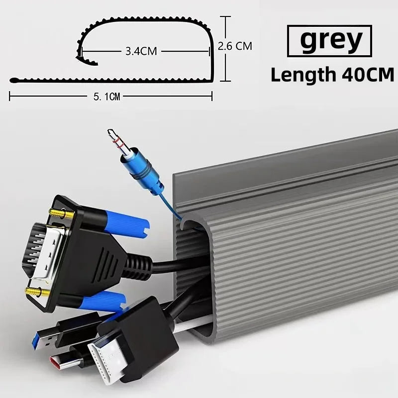Self adhesive Under Desk Cable Management - ZYVEXO