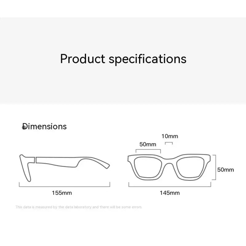 Smart Glasses Black Technology Headset Bluetooth Sunglasses - ZYVEXO