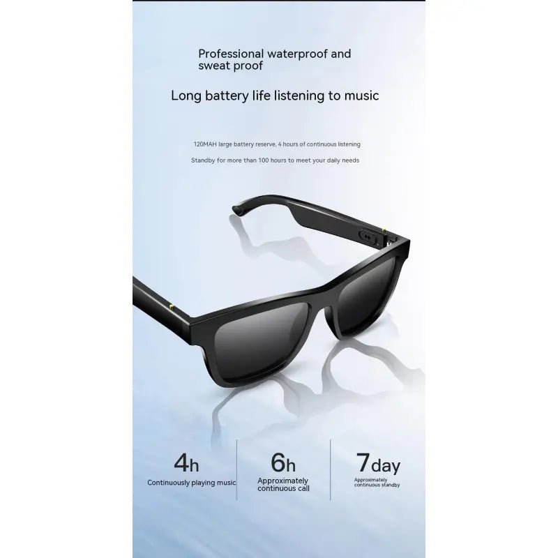 Smart Glasses Black Technology Headset Bluetooth Sunglasses - ZYVEXO