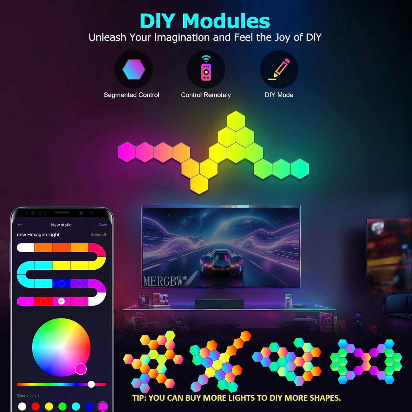 Smart Hexagon LED - ZYVEXO