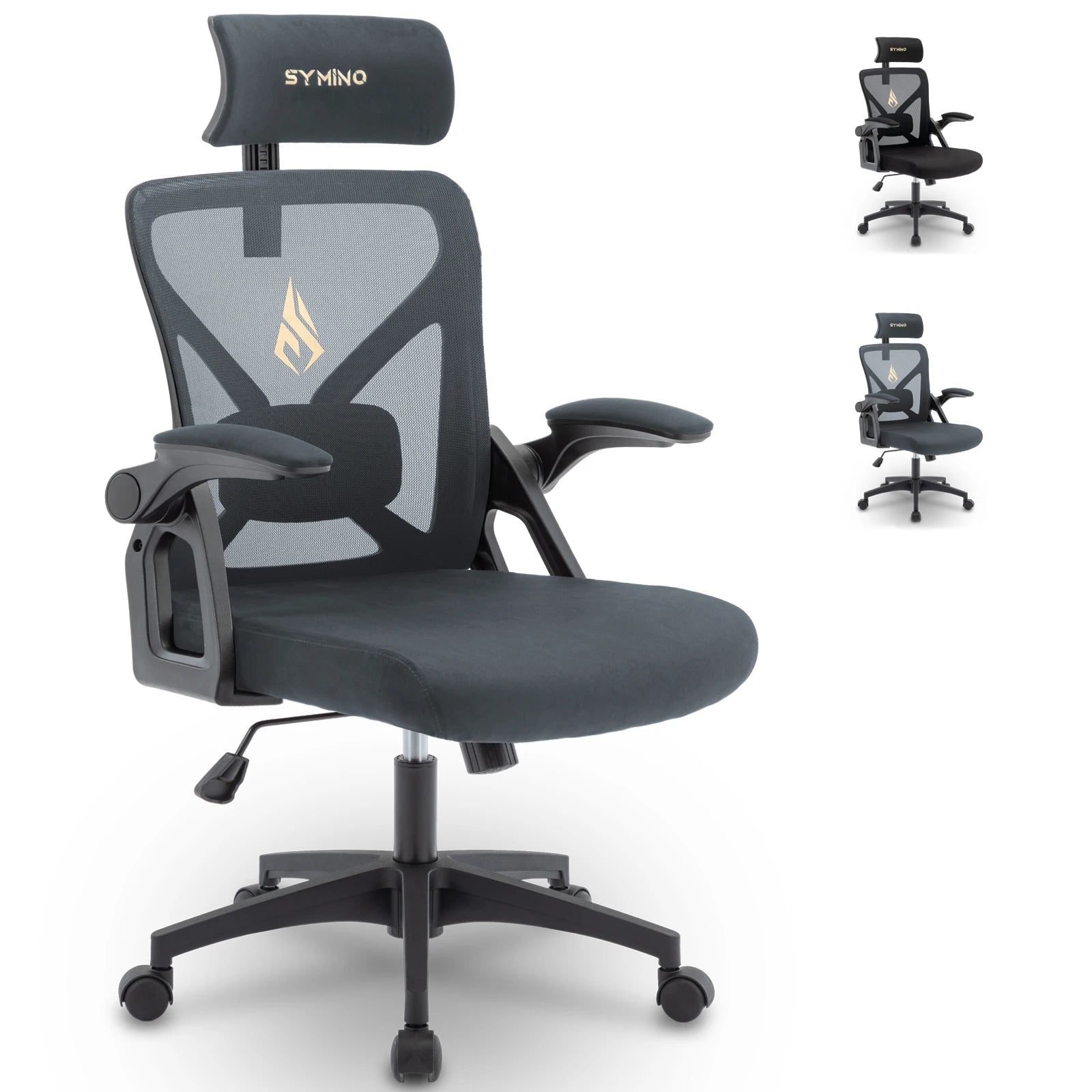 Symino Office Chair With Adjustable Headrest - ZYVEXO