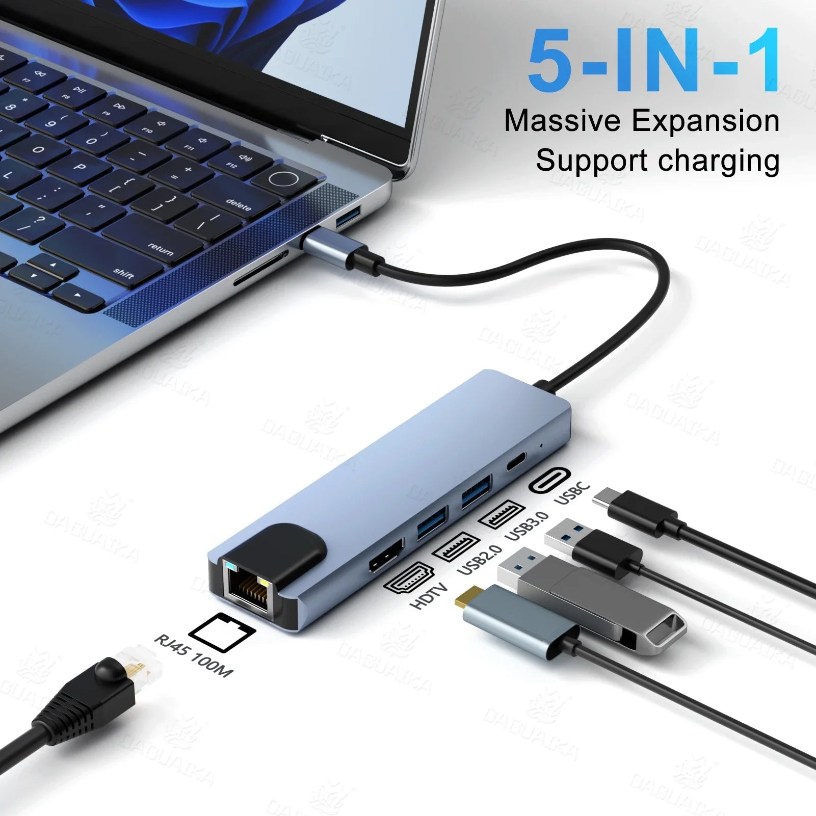 USB C Hub 8In1 7in2 7in1 Type C 3.1 To 4K HDMI Adapter - ZYVEXO