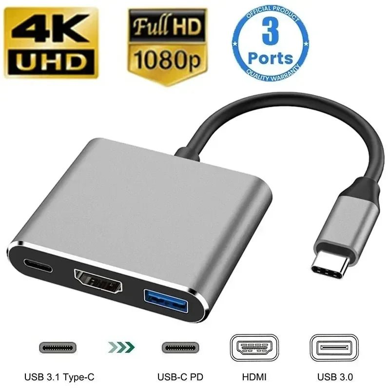 USB C Hub 8In1 7in2 7in1 Type C 3.1 To 4K HDMI Adapter - ZYVEXO