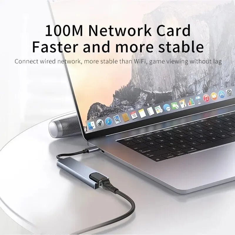 USB C Hub 8In1 7in2 7in1 Type C 3.1 To 4K HDMI Adapter - ZYVEXO