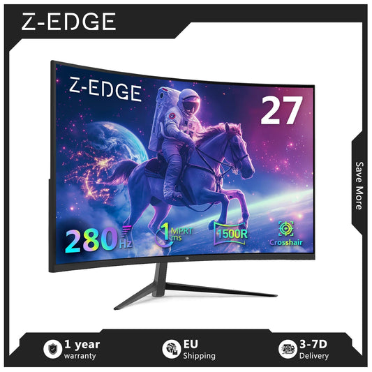 Z-EDGE 27 Inch Curved Gaming Monitor 280Hz - ZYVEXO